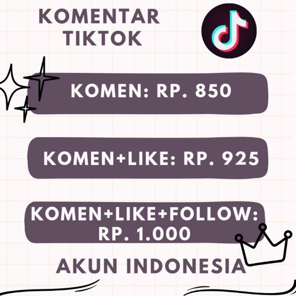 Jasa Komentar tiktok Akun Indonesia | Buzzer Komen Tiktok