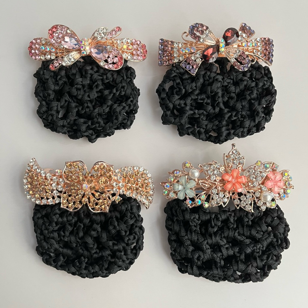 JEPIT HAIRNET KOREA KRYSTAL MEWAH JEPIT OTOMATIS JEPIT HARNET KEP HARNET