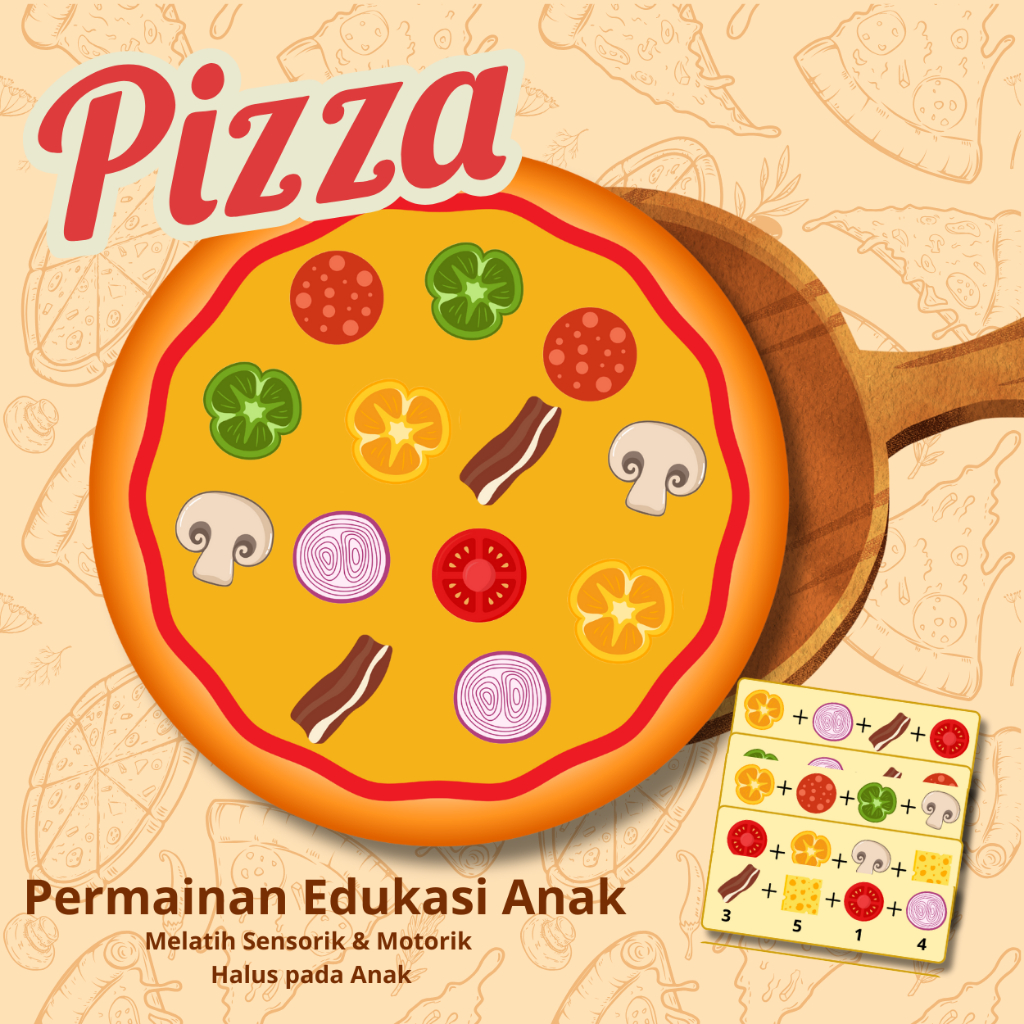 Mainan Edukatif Tema Pizza | Mainan Edukasi anak 2-5 Tahun | Playbook