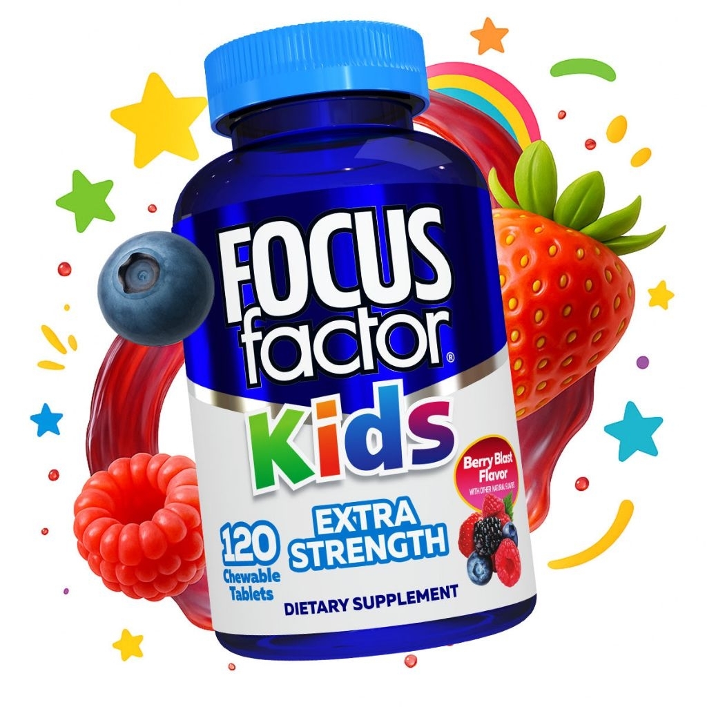 Focus Factor Kids Extra Strength Vitamin Suplemen Otak Anak & ADHD Hiperaktif Disleksia