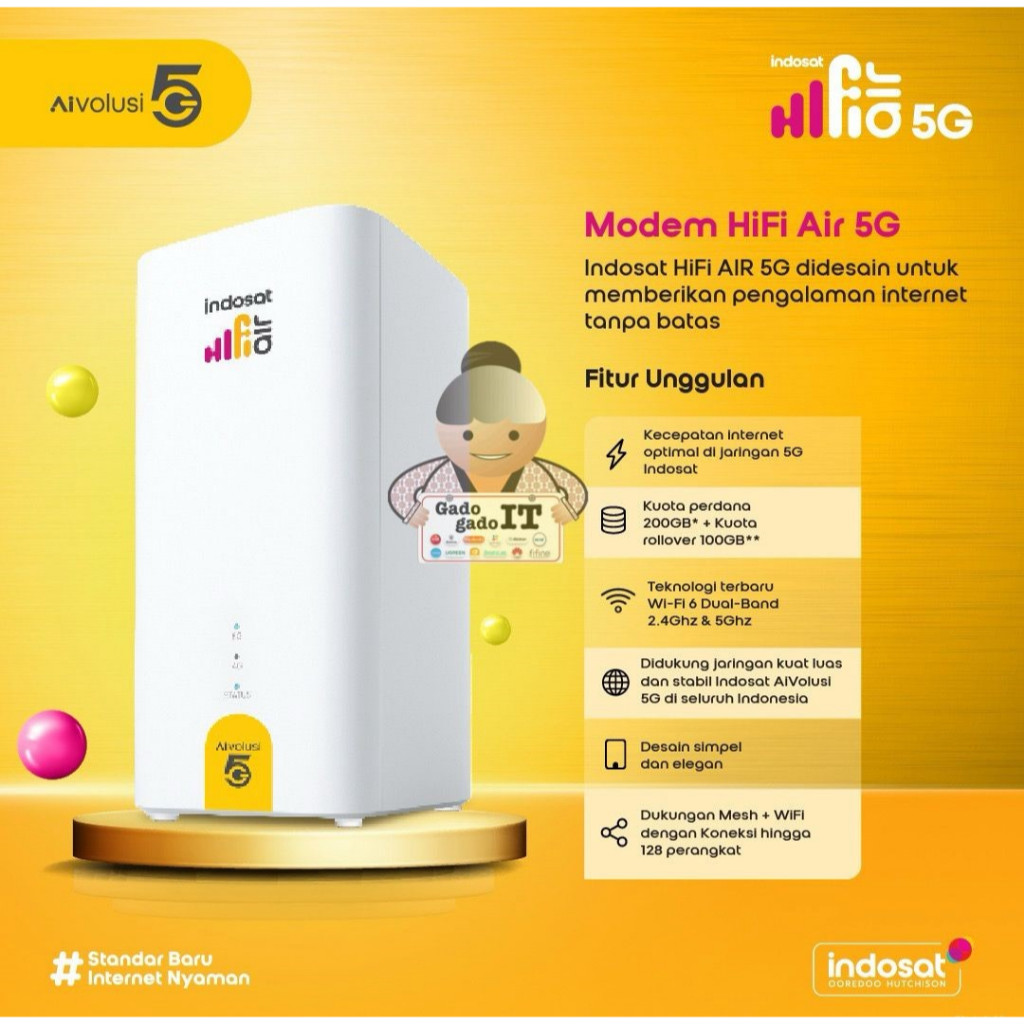 HIFI AIR 5G H153 Modem WiFi 5G High Speed Free Kuota 215GB Powered By Huawei