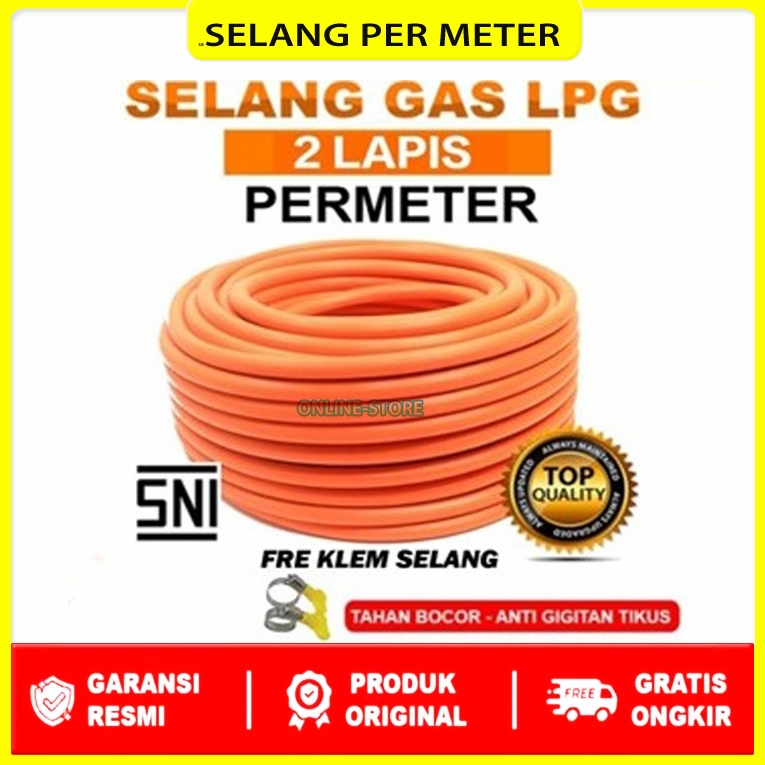 Selang Gas Orange Selang LPG Selang Regulator Kompor Gas High Pressure