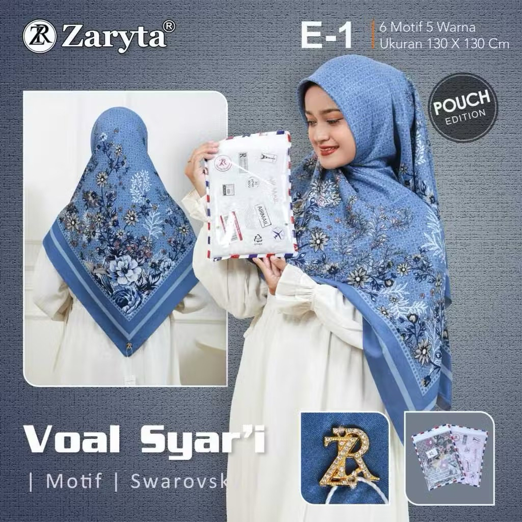 Get 3 Pcs 25 Ribu Hijab Segi Empat  Ori Zoya Shafira Rabbani Zm MK