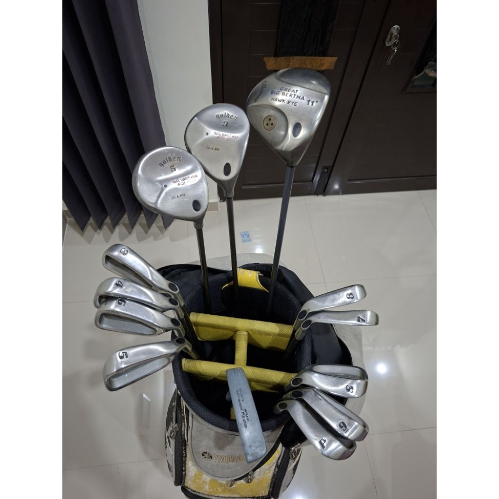 ful set stik golf bahan carbon brikut golf bag