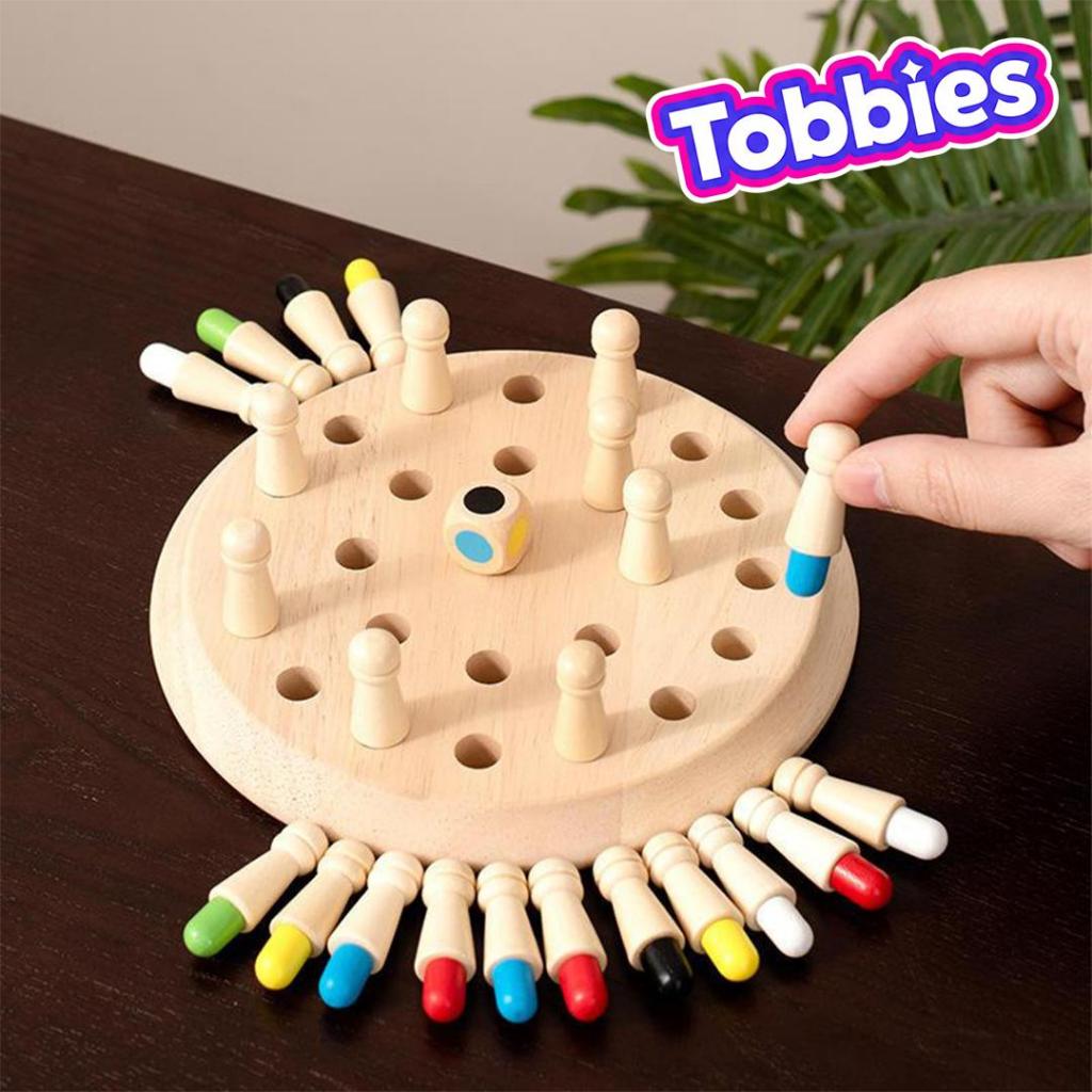 TOBBIES FUN SHOP Memory Chess Board Game Mainan Anak Color Match Edukatif Asah Ingatan & Konsentrasi
