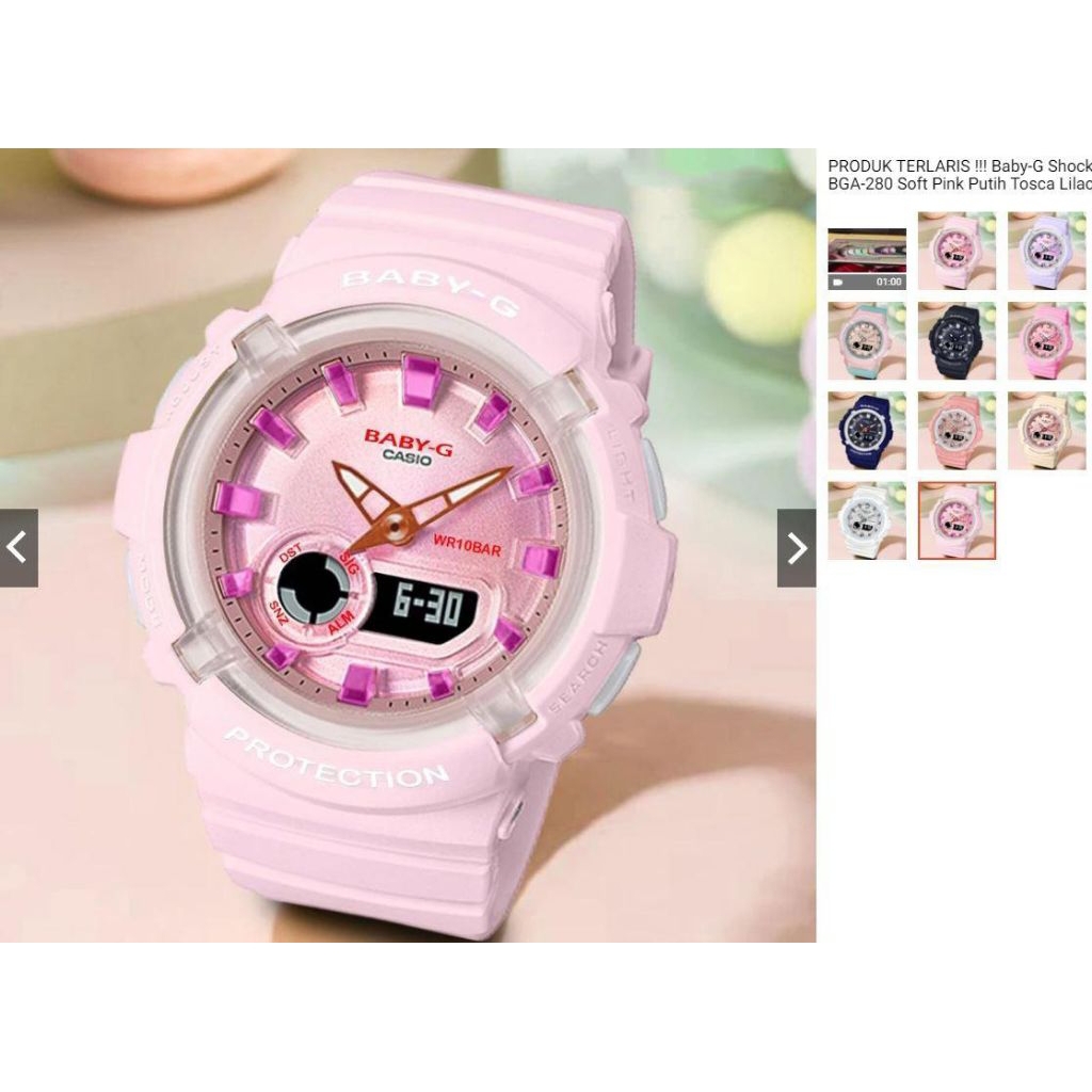 Baby-G Shock Bga280  Jam tangan digital wanita & anak