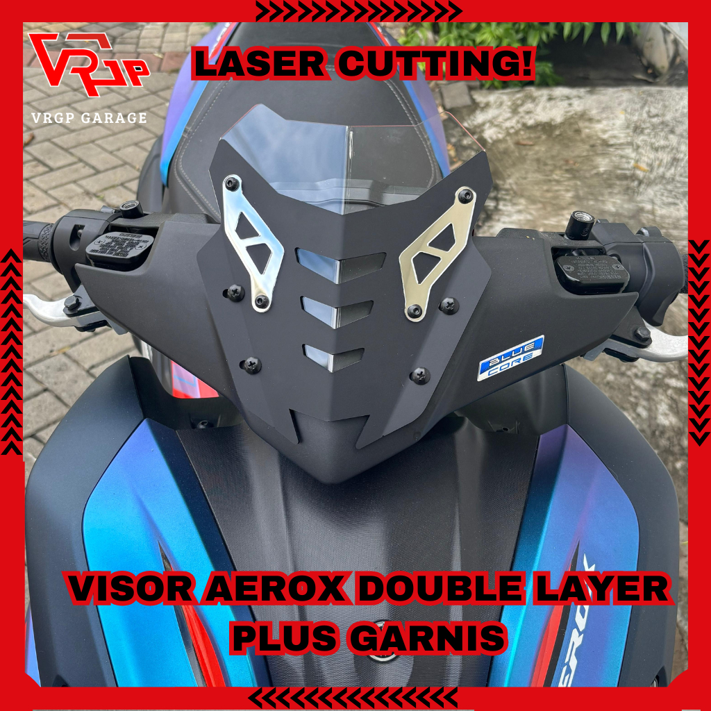 Visor Aerox Old-New-Alpha-Turbo Double Layer Plus Garnis/Visor All Aerox PNP/ Aksesoris Aerox Murah