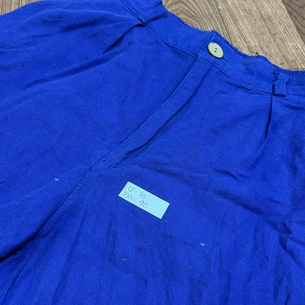 Celana Panjang Wanita Biru Tua Kulot