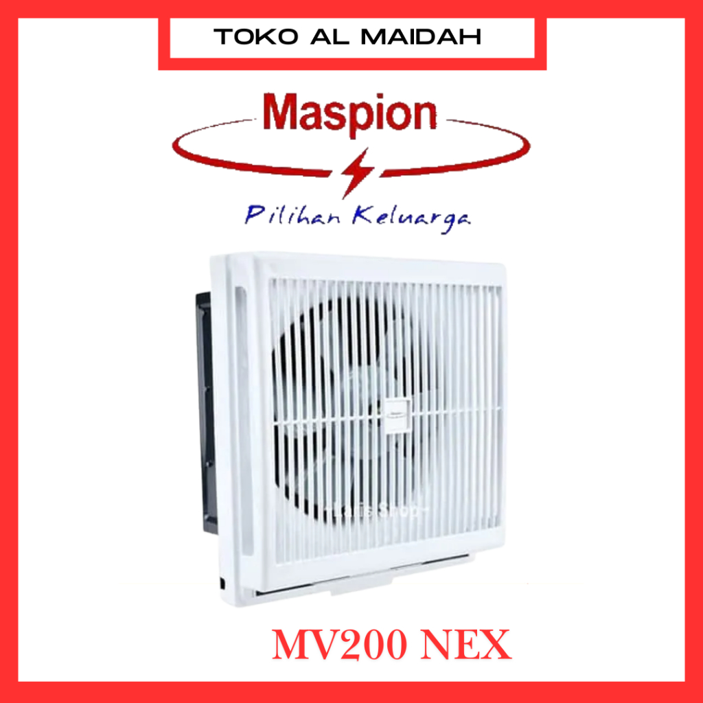 Maspion MSP MV 200 NEX 8" / 8 Inch / 20 cm Wall / Dinding Exhaust Ventilating Fan Hexos MV-200 NEX
