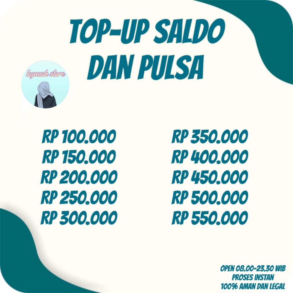 Termurah  isi saldo pulsa reguler bisa ke semuanya