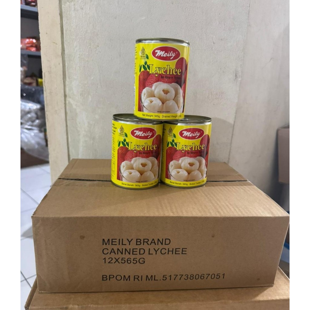 Meily Leci Lychee 1 Dus isi 12 x 565gr Leci kaleng