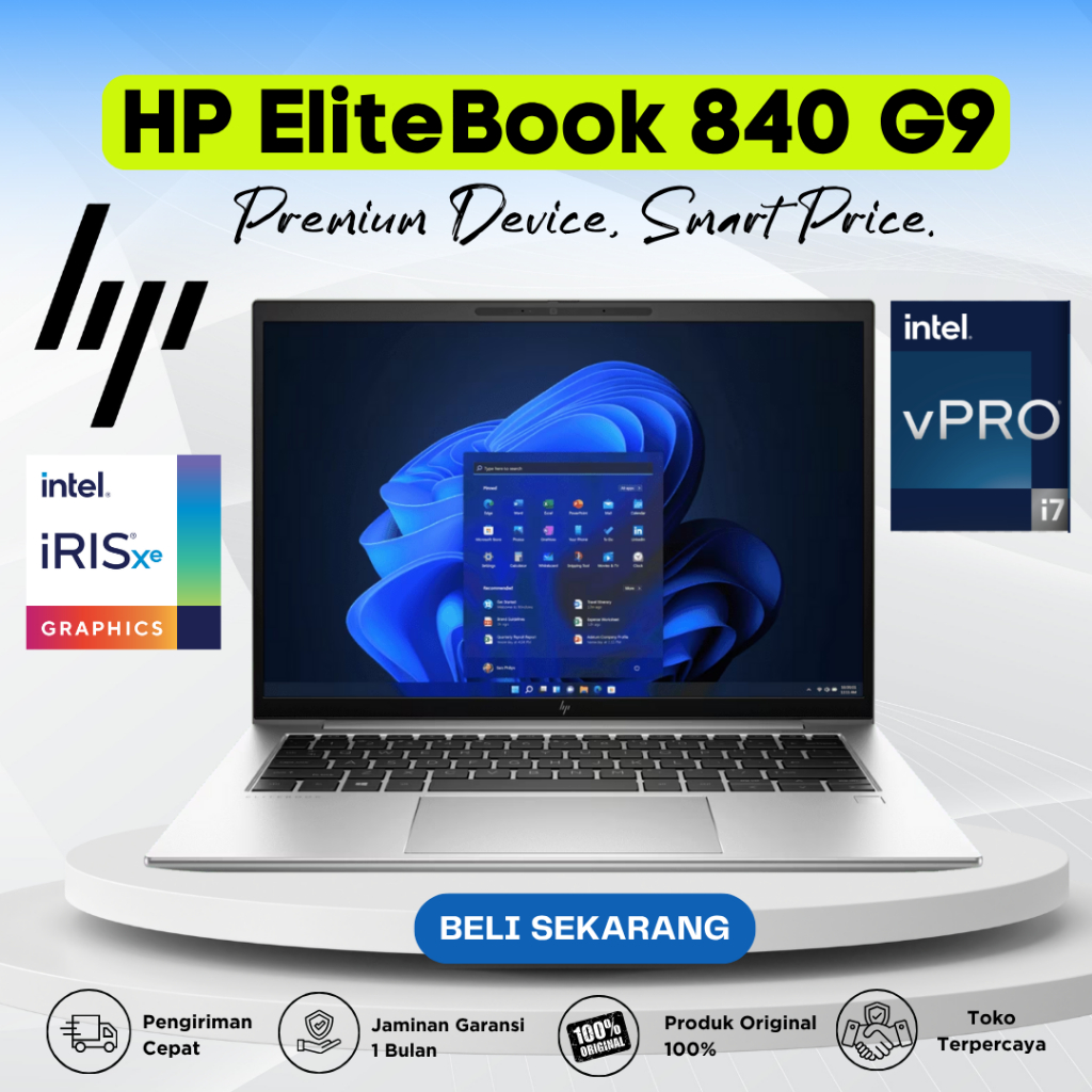HP Elitebook 840 G9 Ultrabook Core i7-12th RAM 32GB SSD 1TB Original