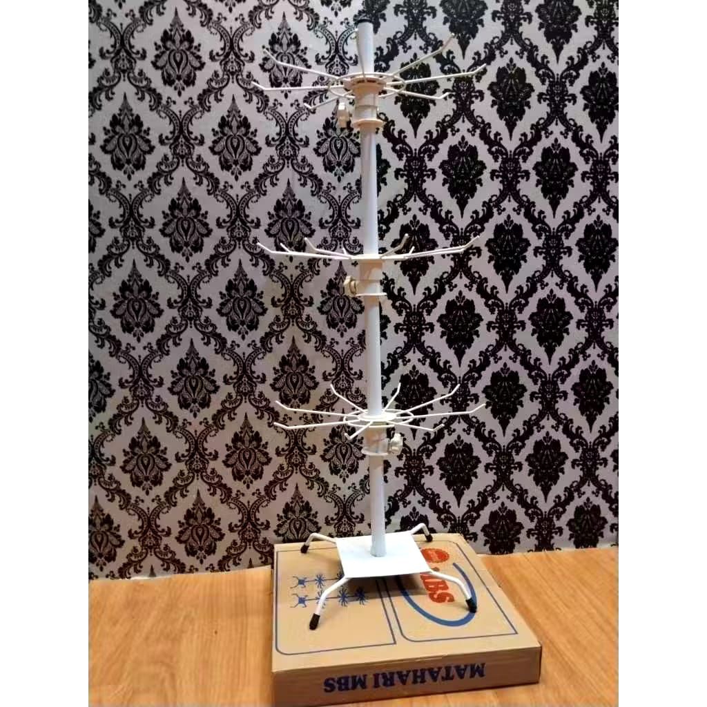 rak display matahari putar besi tebal 3 susun gantungan aksesoris