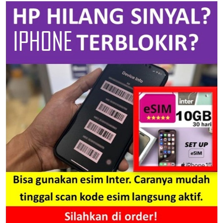 esim inter iphone hilang sinyal | Kuota 3GB real aktif 30 Hari | roaming telkomsel