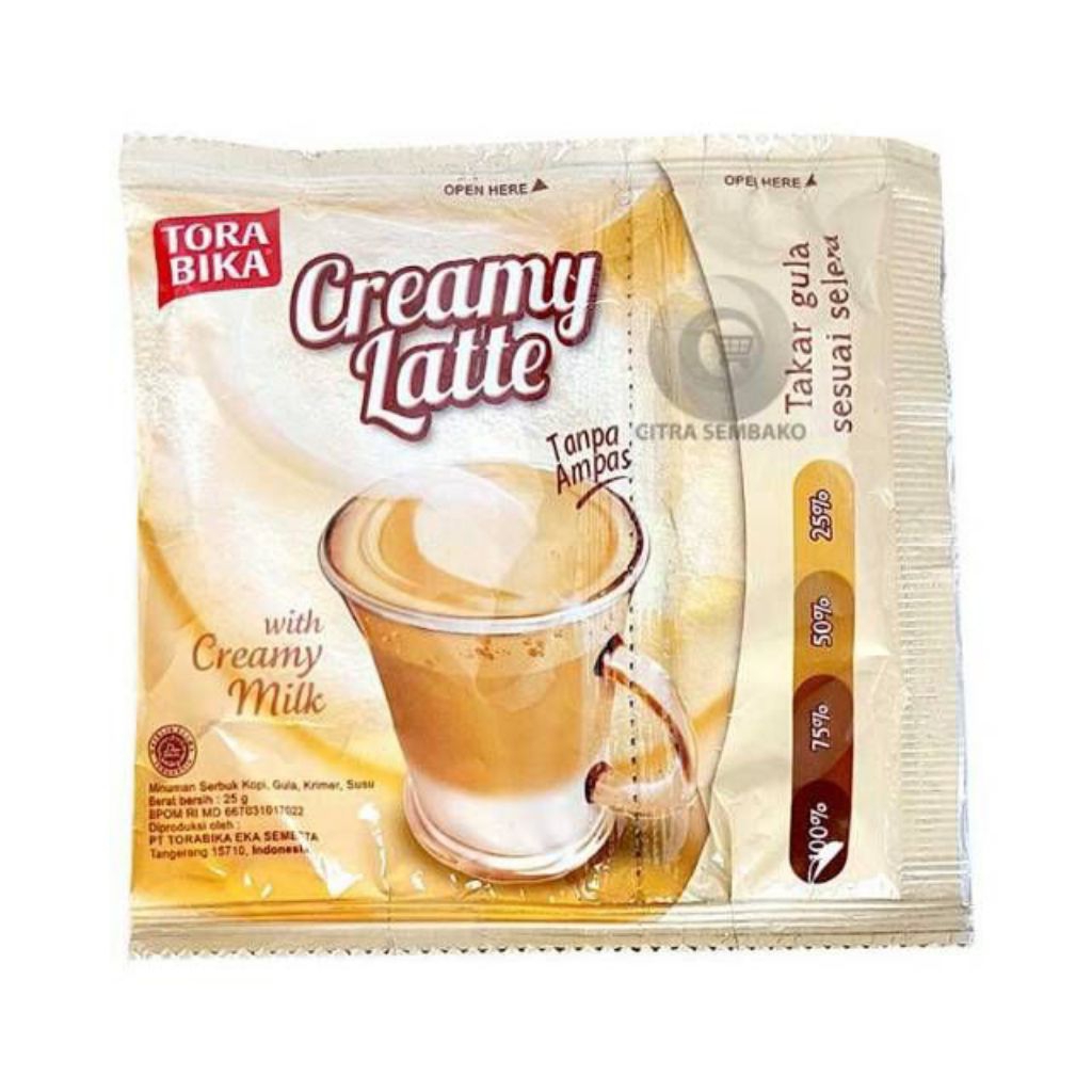 TORABIKA CREAMY LATTE 1 RENCENG ISI 10pcs gratis sendok premium