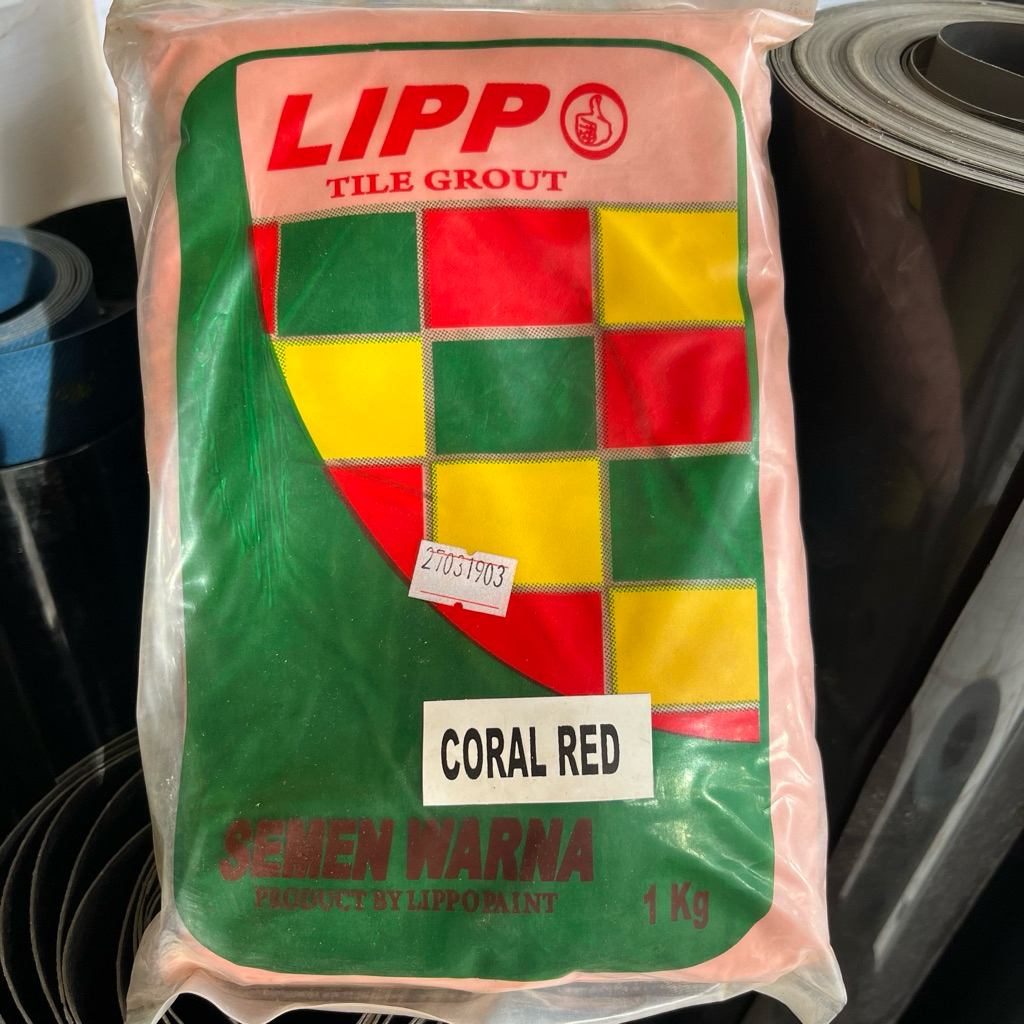 Semen Warna Marun Maroon Coral Red Pink Kuning Yellow Tile Grout Lippo Oker 1 kg