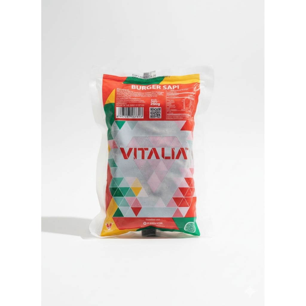 Vitalia Beef  Burger Sapi 250gr Isi 10 Slice / Beef Burger Vitalia Sapi Isi 10 Slice / Beef Burger V