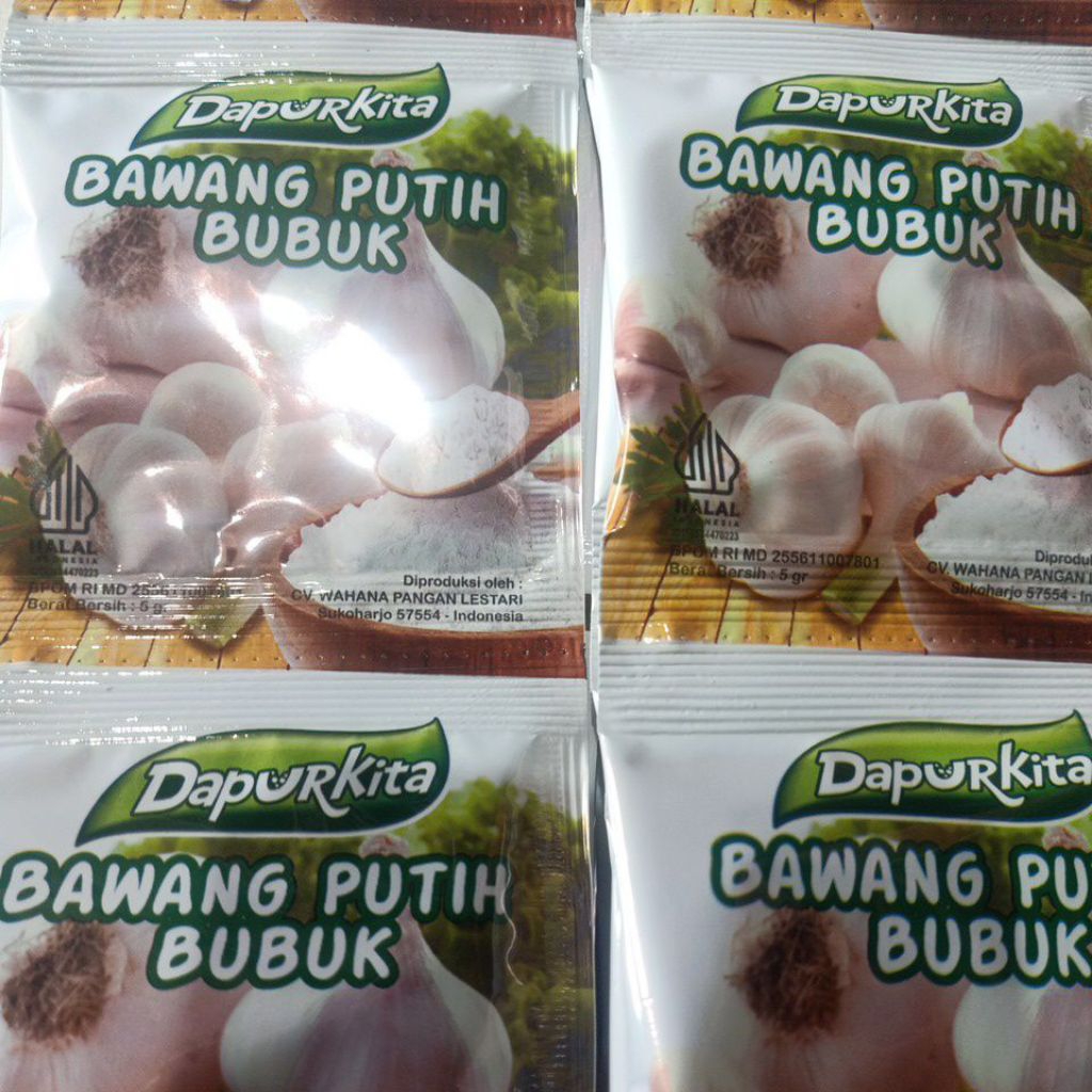 bawang putih bubuk dapur kita renceng 12's