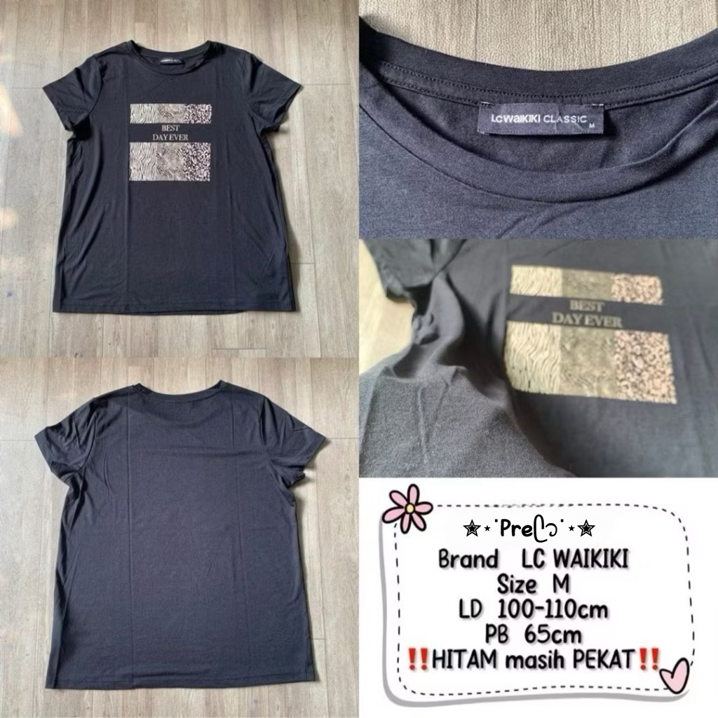 Atasan Tshirt Wanita Kaos Basic LC WAIKIKI
