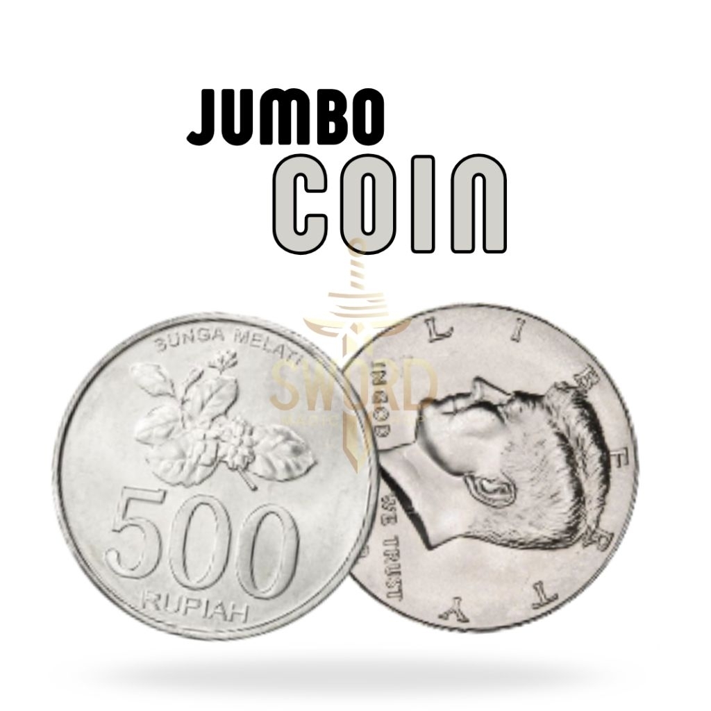 Sulap Jumbo Coin - Koin Jumbo - Coin Magic - Sulap Koin - Aksesoris Sulap - Toko Sulap - Sword Magic