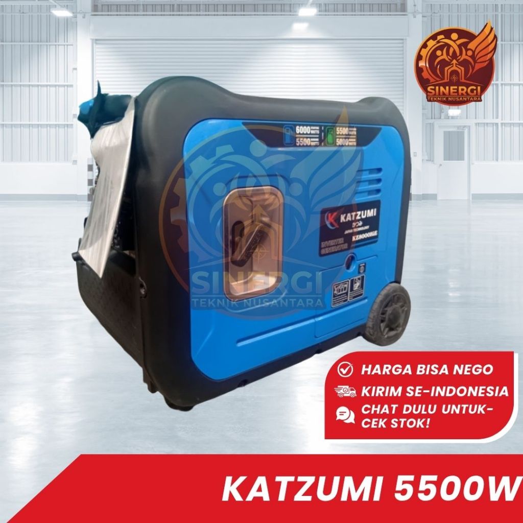 Genset Inverter KATZUMI KZ 8000IG | 5500 Watt Bensin | Silent & Kuat | 1 Phase 220V
