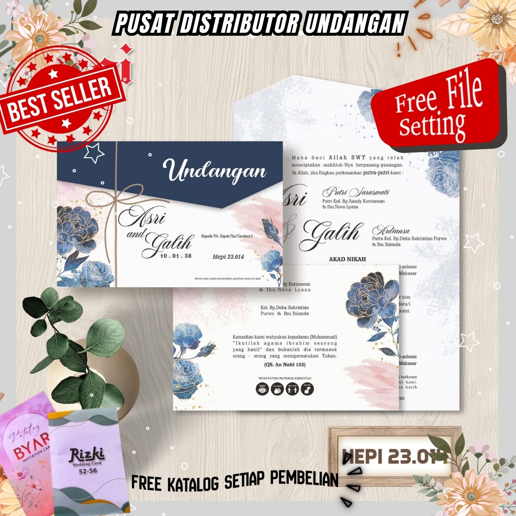 Hepi 23.014 Blangko Undangan Best Seller | blangko undangan | harga termurah | undangan amplop