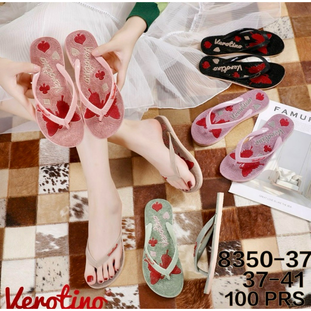SANDAL JEPIT REMATIK VEROTINO KUPU TULIS VEROTINO/SANDAL KESEHATAN