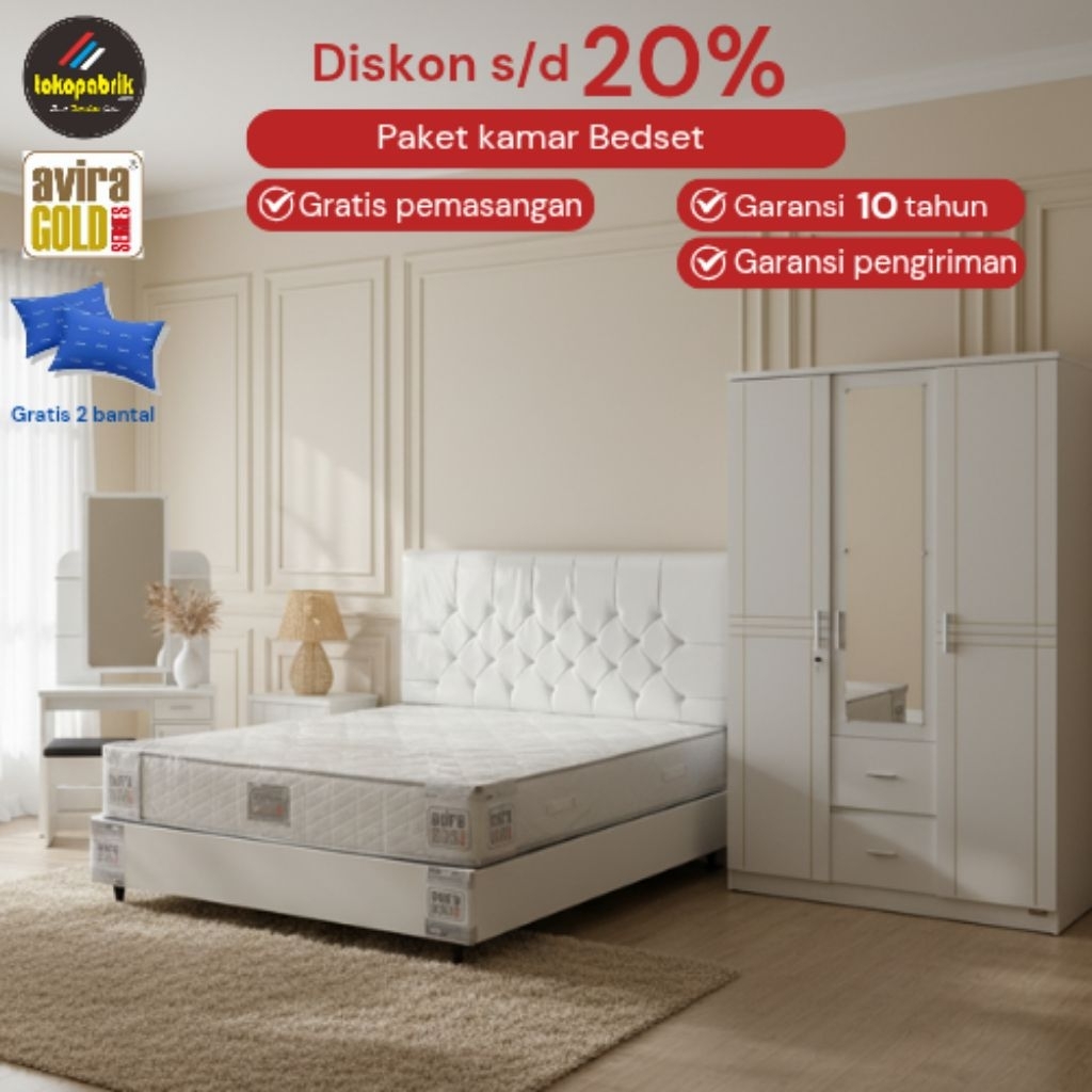 Paket kamar murah set kamar 160x200 kamar set 180x200 1set kamar tidur lengkap paket seserahan paket