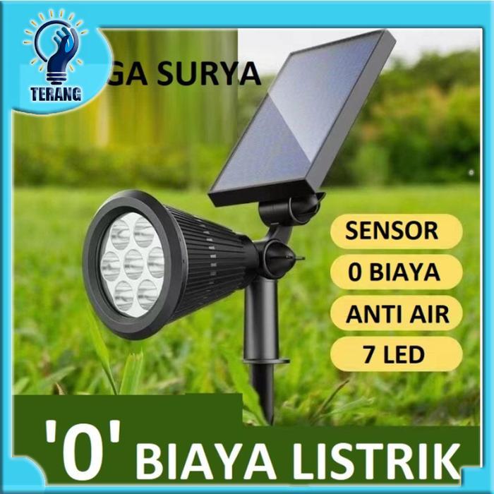 Lampu Taman Tancap Solar Cell - Lampu Outdoor Taman Tenaga Matahari -