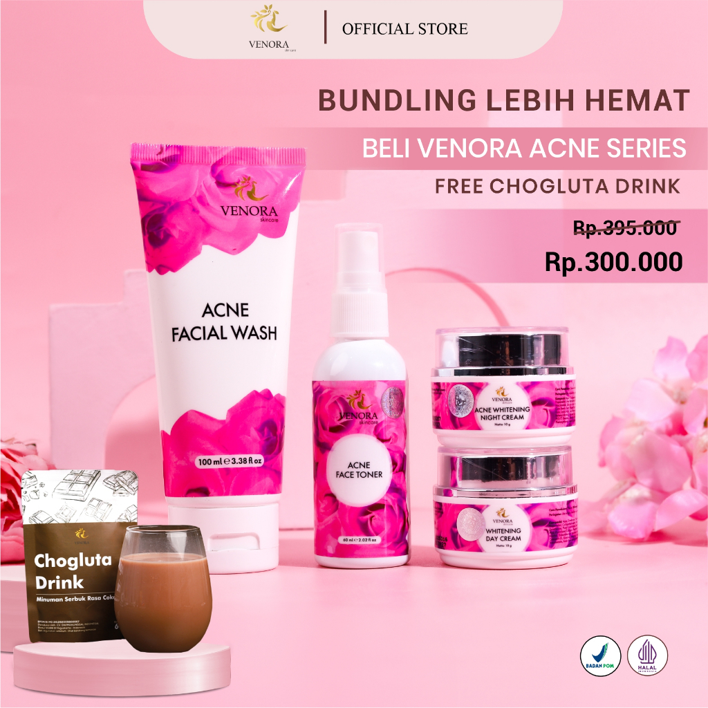 VENORA BUNDLING HEMAT Paket Venora Free Gluthadrink