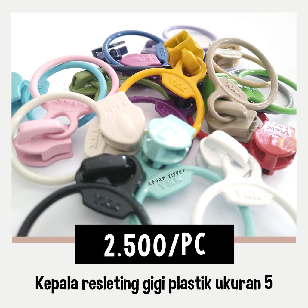 Kepala Resleting Bulat YKK No 5 eceran