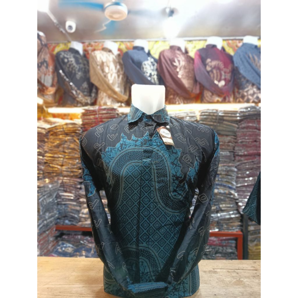 kemeja batik couple tunik balero/sabyan hijau emerald