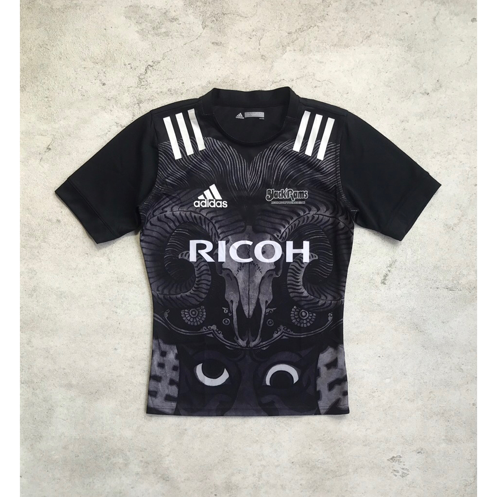 Jersey rugby adidas ricoh black rams home
