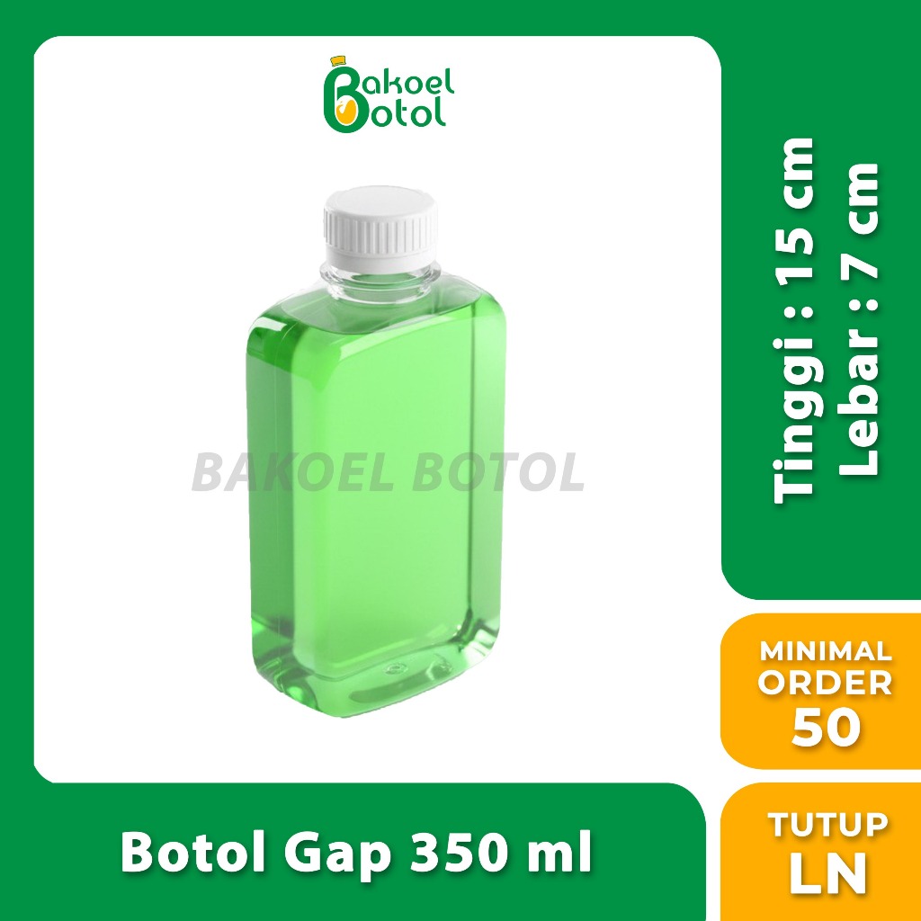 BOTOL GAP 350ML | BOTOL GEPENG 350ML | BOTOL CU 350ML