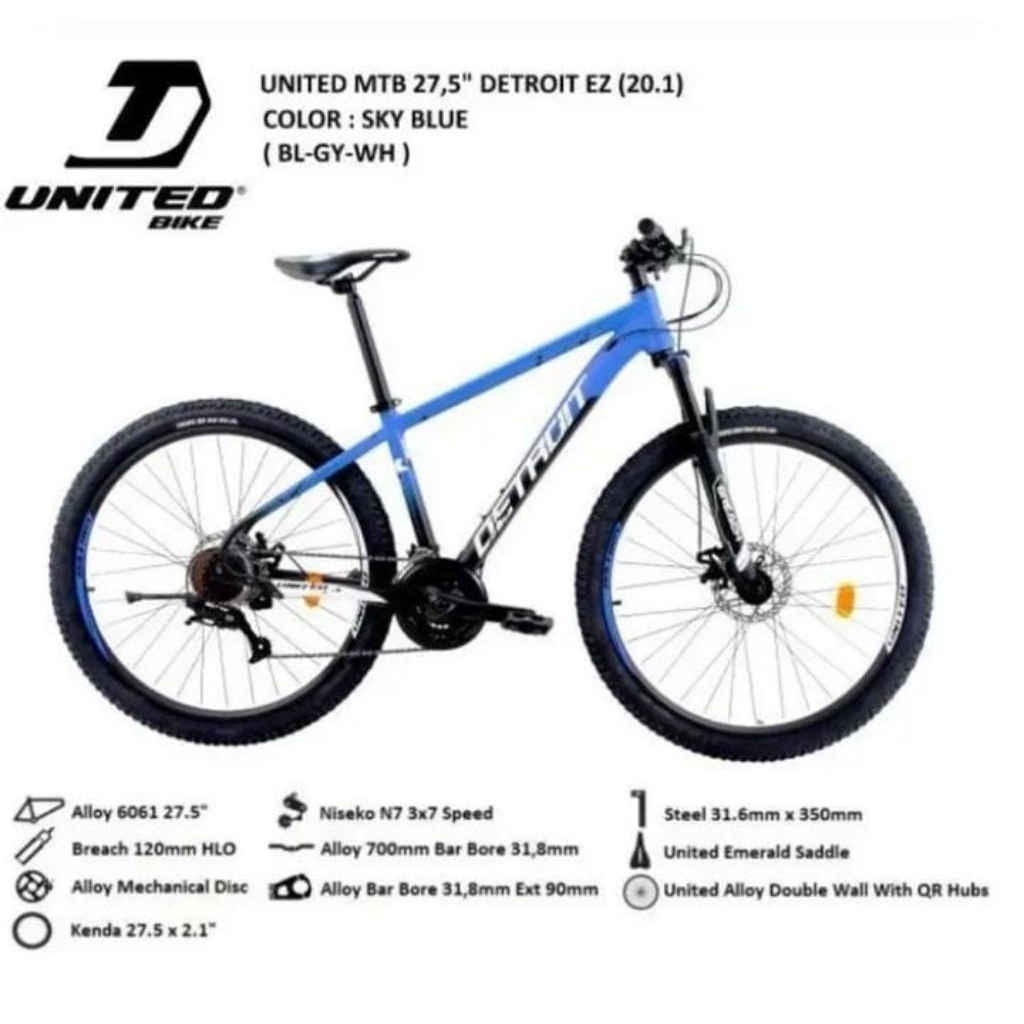 SEPEDA MTB 27,5 UNITED DETROIT EZ