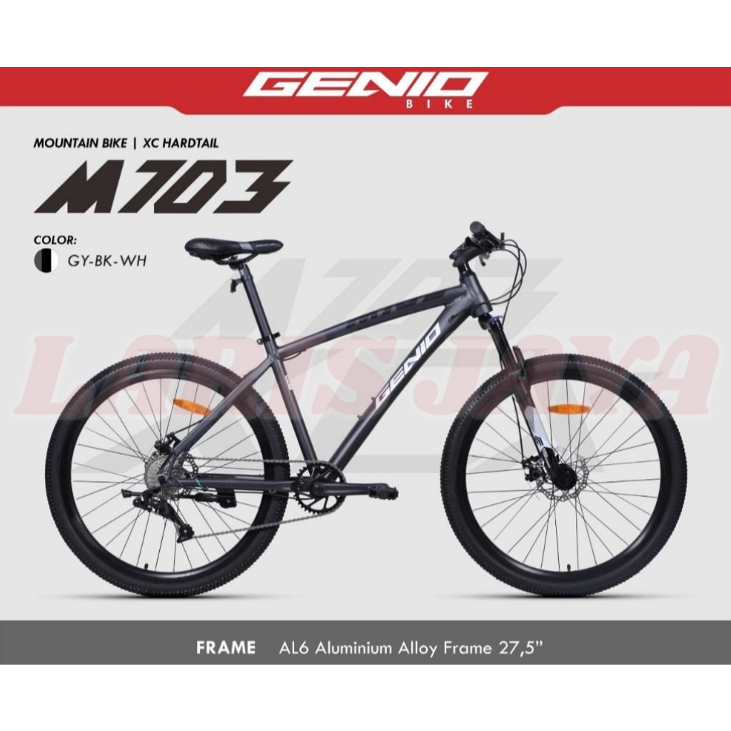 Sepeda Gunung MTB 27.5 Genio M703 Frame Alumunium New PROMO mtb united genio m703 alloy 10 speed