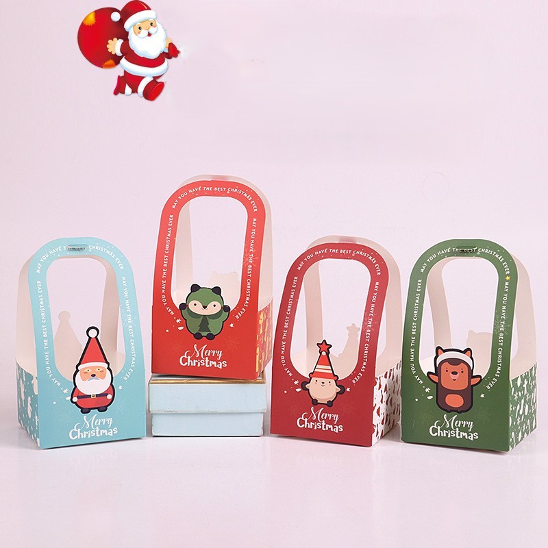 [FREE HANGTAG] BOX HAMPERS NATAL/ BOX KUE KERING/KOTAK NATAL DENGAN HANDLE/BOX KUE KERING TEMA NATAL