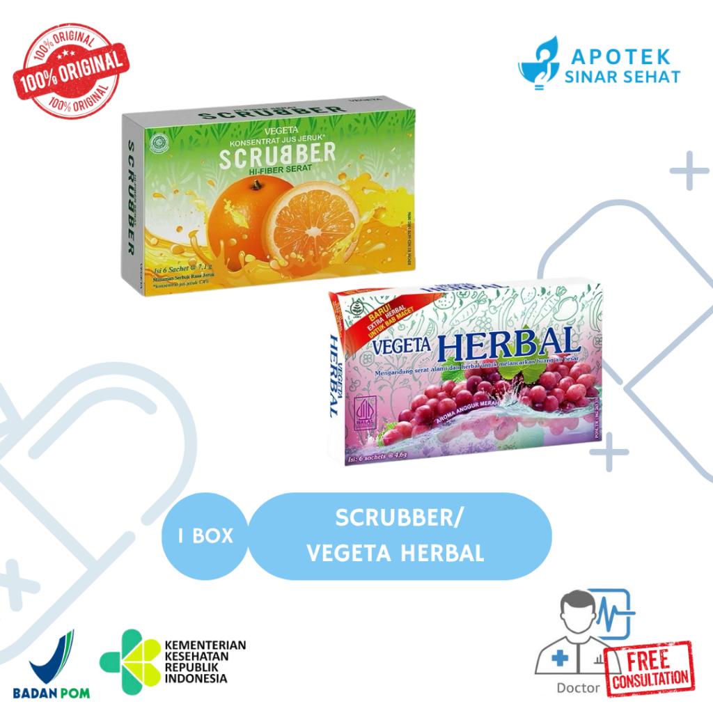 Vegeta Herbal Dus + Vegeta Scrubber Jeruk Dus