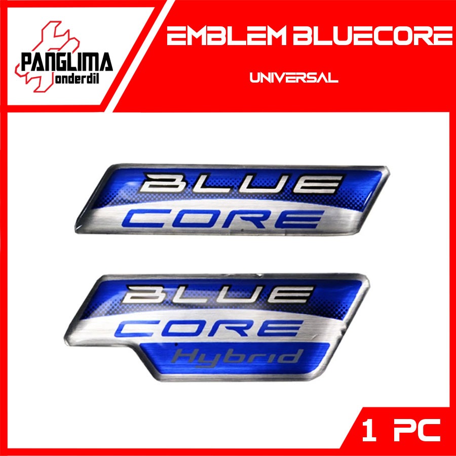 1 PC Emblem Bluecore Universal Semua Jenis Motor Mio M3 & Mio S & Fino 125 & Soul GT & NMAX & Aerox 