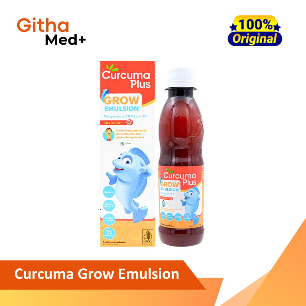 Curcuma Plus Grow Emulsion 200 ml – Suplemen Nafsu Makan Anak & Dewasa