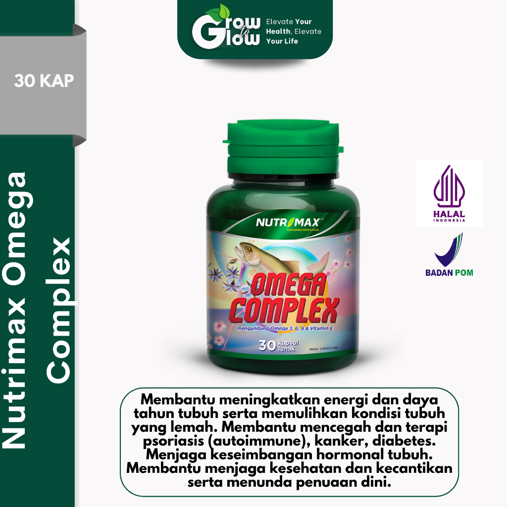 Nutrimax Omega Complex Suplemen Omega 3-6-9 & Vitamin E 30 Kapsul