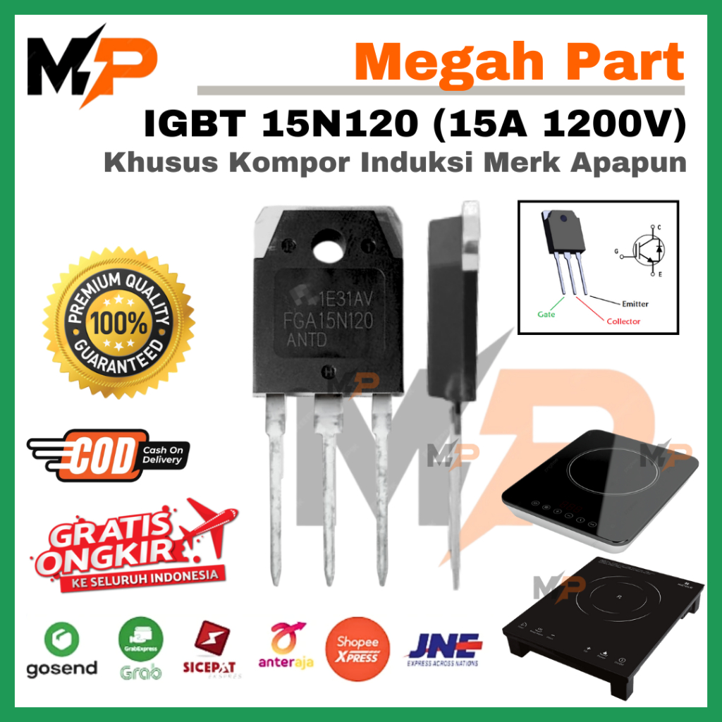 TRANSISTOR MOSFET 15N120 KOMPOR INDUKSI 15A 1200V IGBT | TR 15N120 | MOSFET 15N120 | TR KOMPOR INDUK