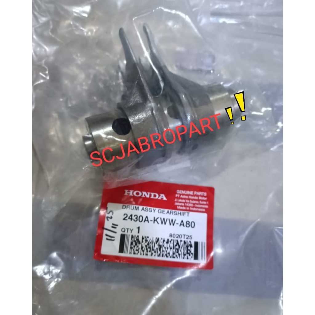2430A KWW A80...DRUM ASSY GEARSHIFT HONDA REVO 110 (YEAR  2010-2014) BLADE110 ...ORI AHM