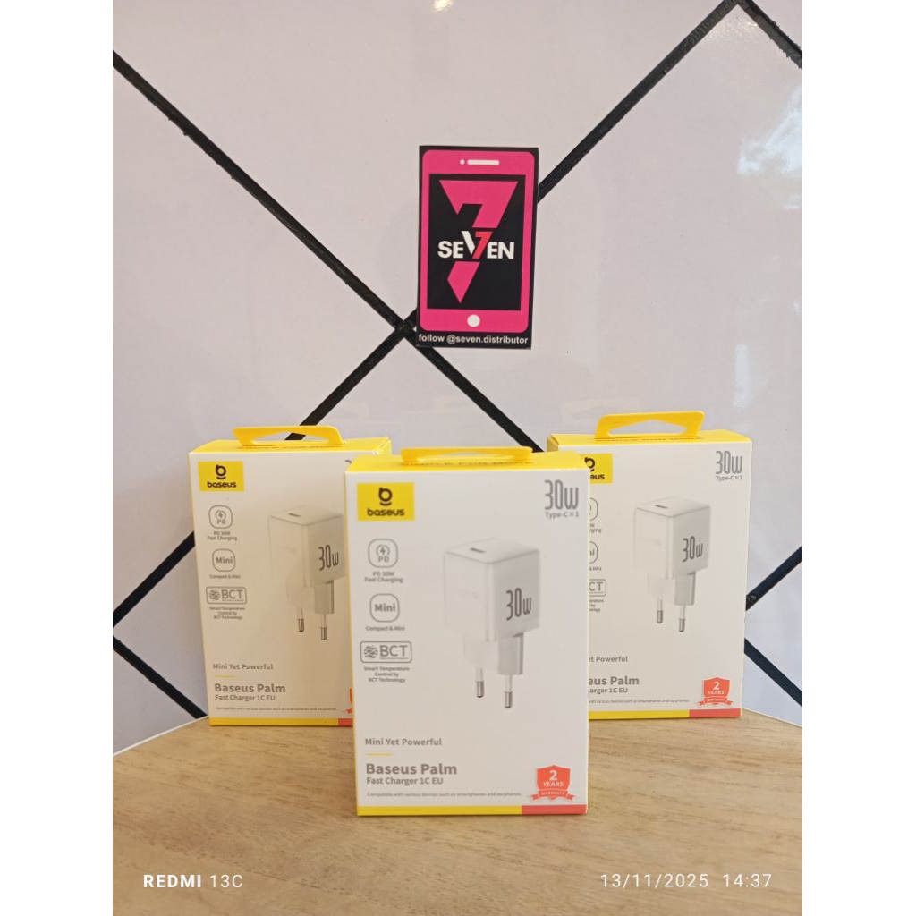 Adaptor Batok Kepala Charger Baseus 30W Type C Original