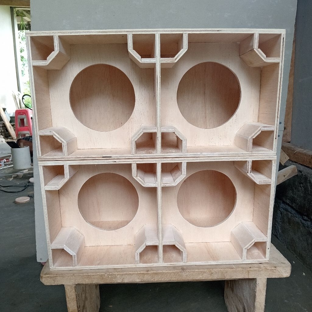 Box Planar 5 inch double speaker triplek 8mm l Box Speaker Planar 5 in double murah