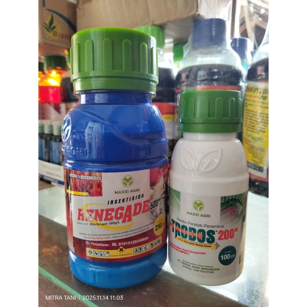 INSEKTISIDA RENEGADE 500SC 250ML plus TROBOS 200SL PEREKAT PENEMBUS PERATA 100ML