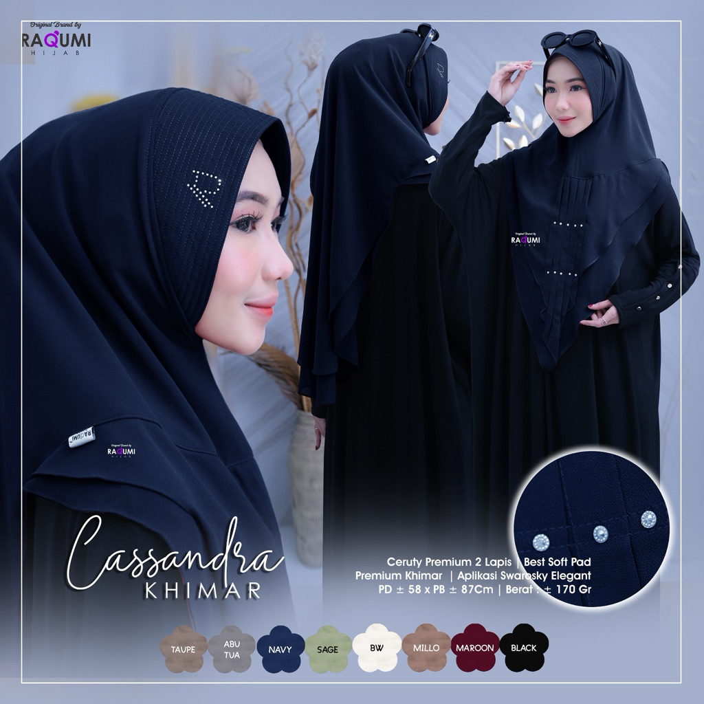 CASSANDRA KHIMAR ORIGINAL BY RAQUMI HIJAB // PREMIUM KHIMAR BY RAQUMI HIJAB // KHIMAR 2 LAYER // KHI