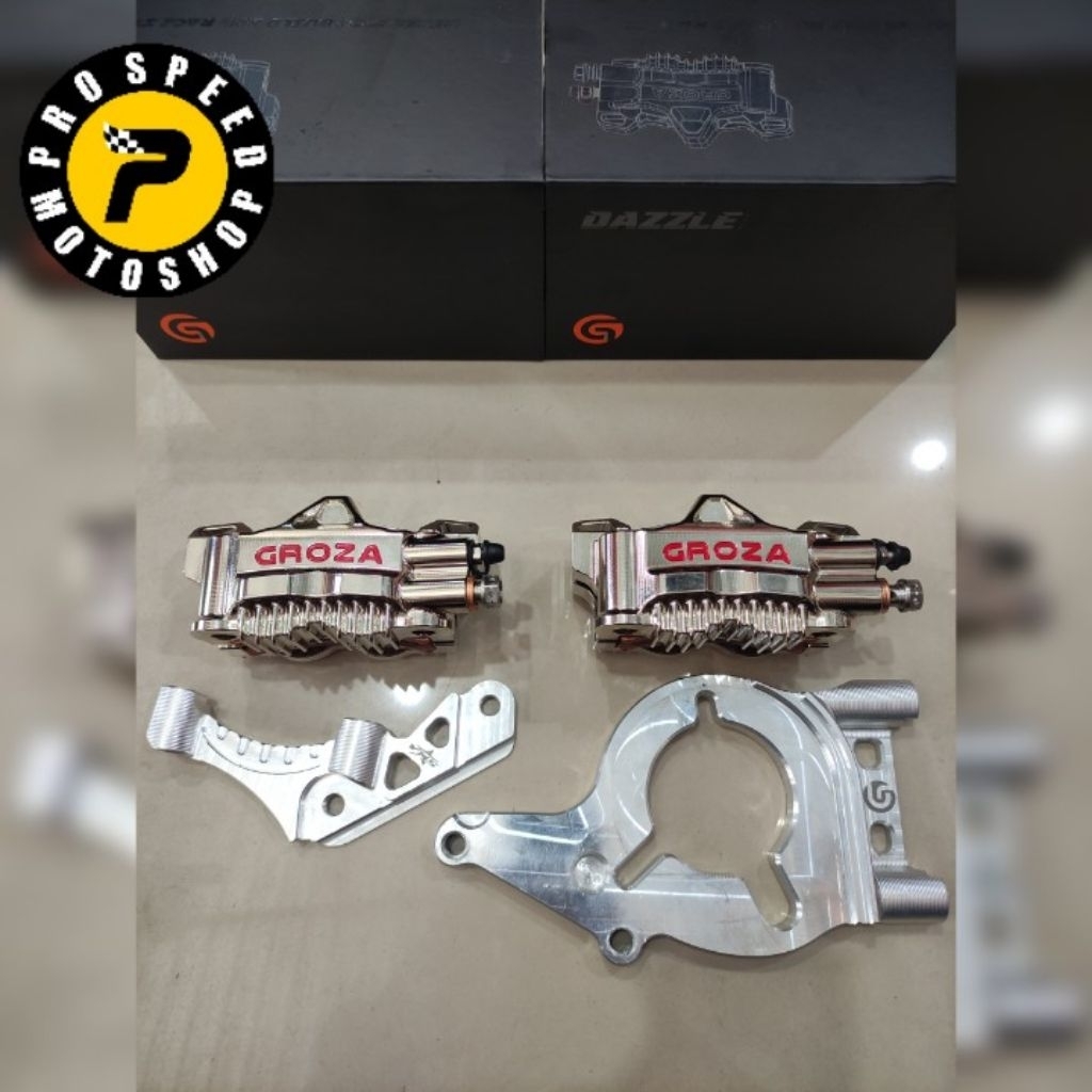 Kaliper Radial Monoblock Nikel By Groza Pnp Xmax 250 Set Dpn+blkng Include Bracket