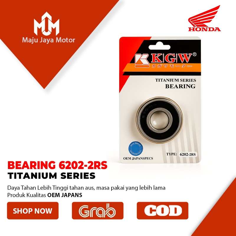 Bearing Laher 6202 2RS Ukuran 15x35x11mm Bering Motor 6202 2RS Quality Japan