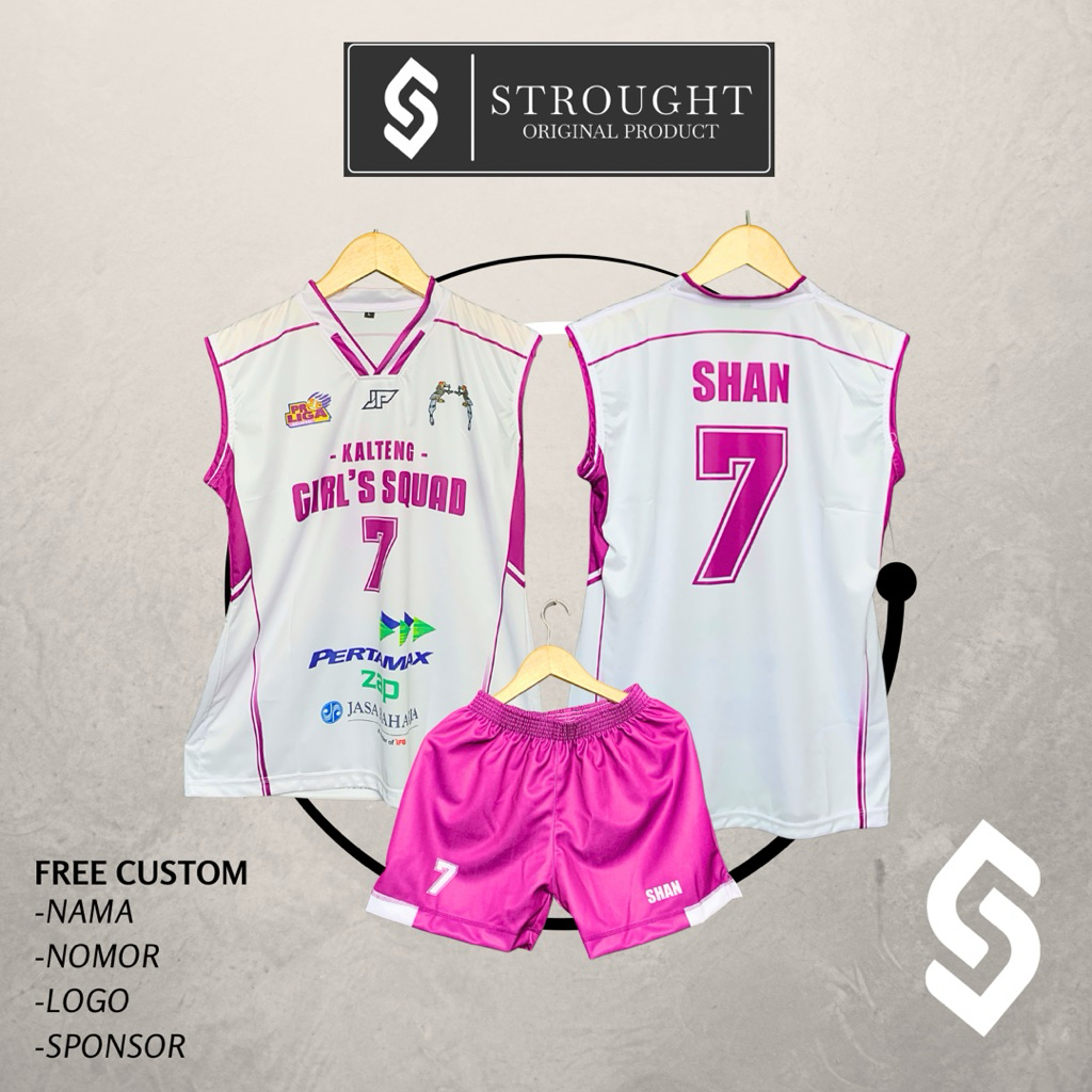 Jersey Voli Singlet Cewek Stelan Fullprint Kaos Voli Wanita Free Custom Nama+Nomor Sport